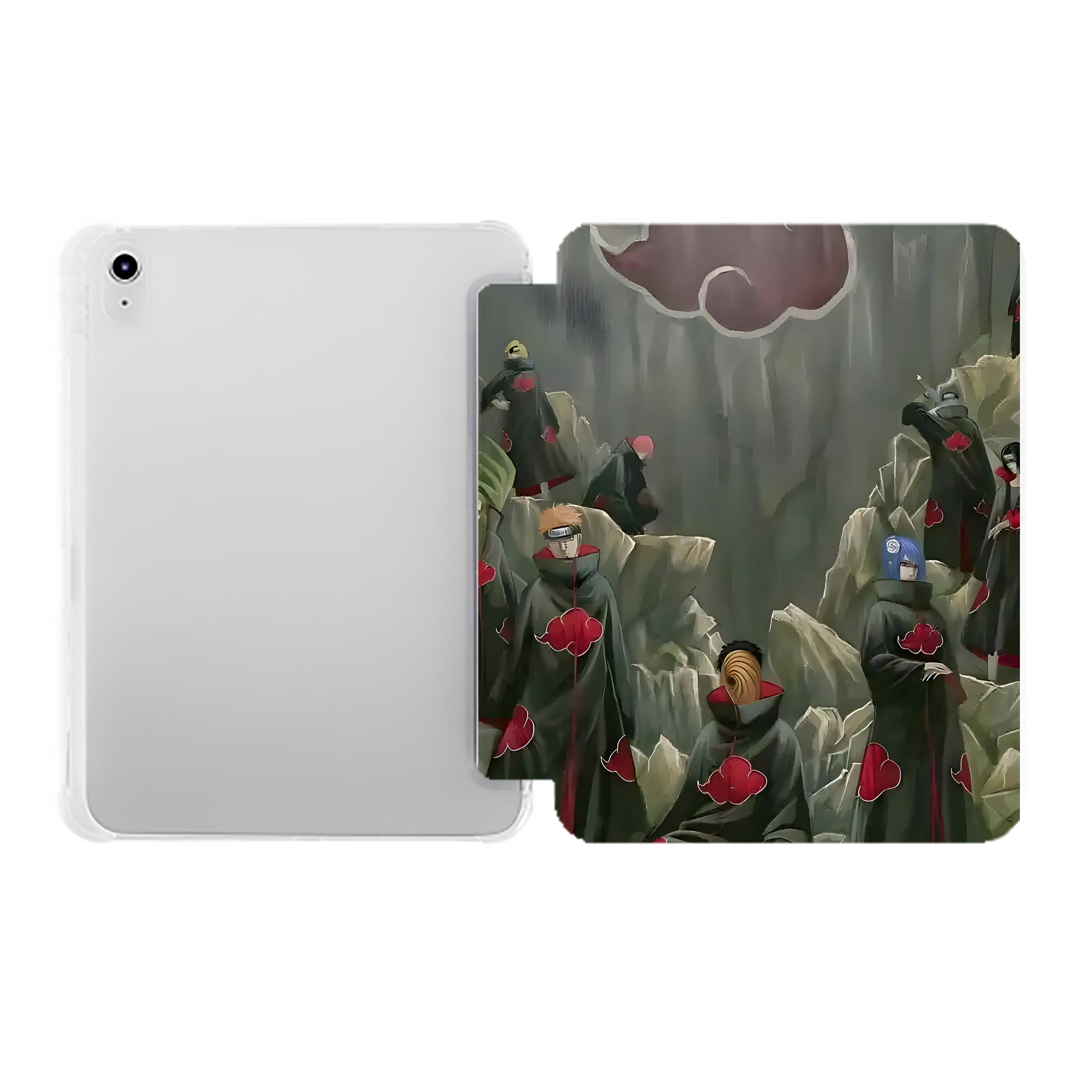 （画像用） NARUTO -ナルト- NARUTO -ナルト- 疾風伝 IPad ケース ペン収納付き 三つ折りスタンド PUレザー×シリコン 対応機種9.5/10.5/10.9インチ